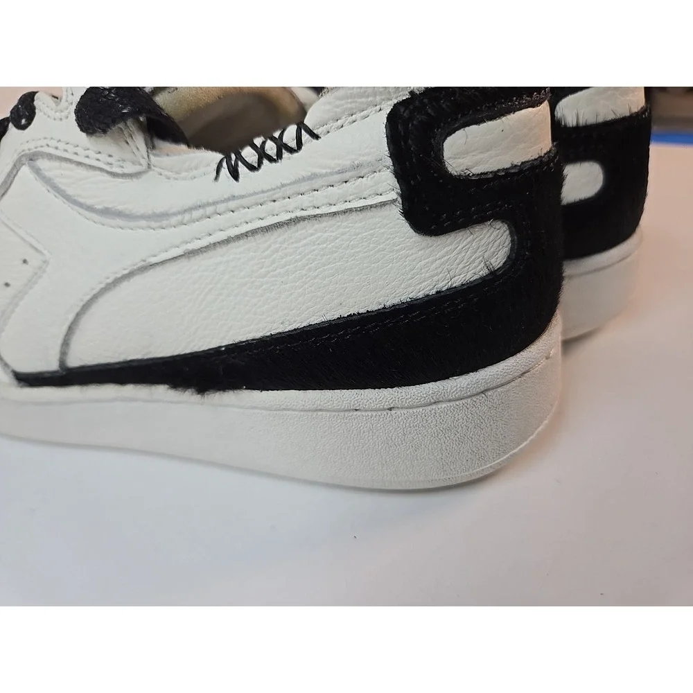 DIADORA HERITAGE MI Basket Row Cut Zebra Men Size 8, Woman 9.5
